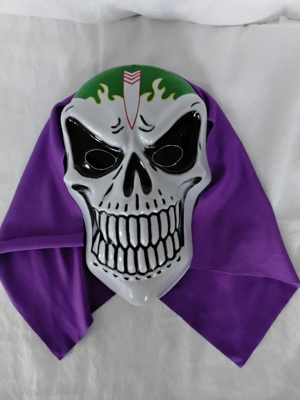 Monster Jam Grave Digger Costume Mask with Purple Hood By Feld Sports